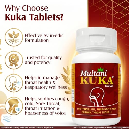 Image of Multani Kuka 50 Tablets | Useful In Tonsillitis, Pharyngitis & Chronic Throat Trouble | Natural & Ayurvedic | Get Relief From Tonsils & Swollen Issues