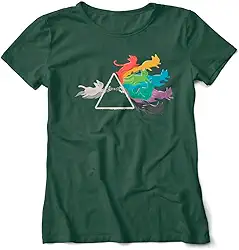 Camiseta Geek Feminina Gato Prisma 5 Cores