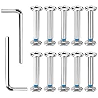 DTYGUIXE 12 Stück Skating Schrauben Inline Skate Rad Schraube Inline Rollschuh Schrauben Skateboard-Radschrauben-Set Skate Wheel Bolt Set Inline Skate Schrauben mit 12 Muttern und 2 Inbusschlüssel