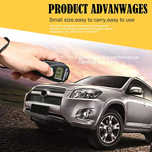 TANGIST High Accuracy EM2271 Mini Thickness Gauge Electronic Width Measuring Instruments Car Paint Thickness Meter Paint Coating Thickness Tester Tool (Color : Black)