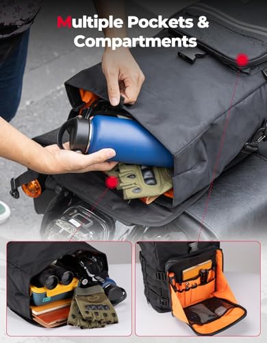 Bolsa de manillar para motocicleta KEMIMOTO práctica para Touring Trike Glide 6