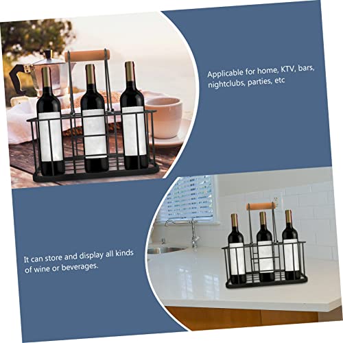 Soporte para 6 botellas de vino de acero carbono miniatura 2