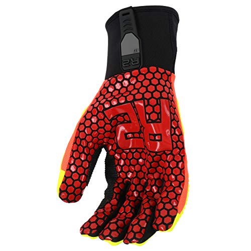 West Chester 87010 R2 Hi-Viz Silicone Palm Rigger Gloves –Red, Small, Flexible Synthetic Leather On Spandex Back Gloves #TOP5