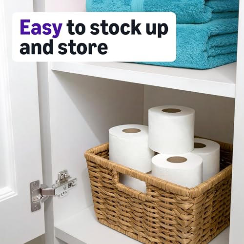 Image of Amazon Basics Soft and Strong 2-Ply Toilet Paper, 6 Ultra Rolls = 24 Regular Rolls, Unscented, 340 Sheet (1 Pack of 6), Packaging May Vary