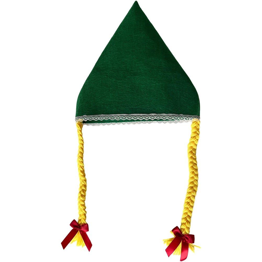 Fituenly Oktoberfest Braided Hat for Women, German Bavarian Festival Headwear, Classic Pull on Costume Accessory for Party