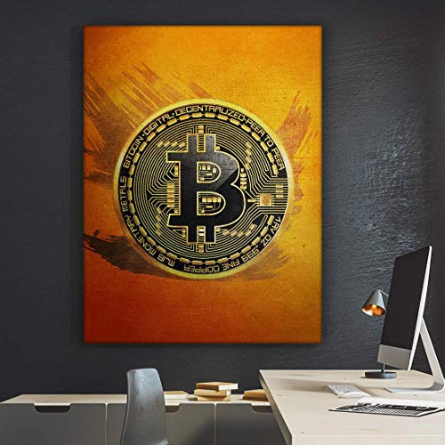 SuccessHunters Bitcoin Wall Canvas Print Motivational Hodl Crypto Btc Office Decor Modern Art House Inspiration Decoration Motivation Inspire Cryptocurrency Trader Hodler Inspirational (36" x 24") - Image 4