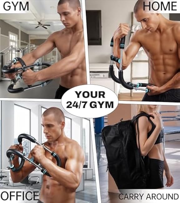 2025 Pro Twister Arm Trainer - 40-100lb Gorilla Bar for Men, Adjustable Chest Workout Equipment & Forearm Strengthener, Multi-Directional Muscle Trainer, Portable Spring Resistance for Home & Gym