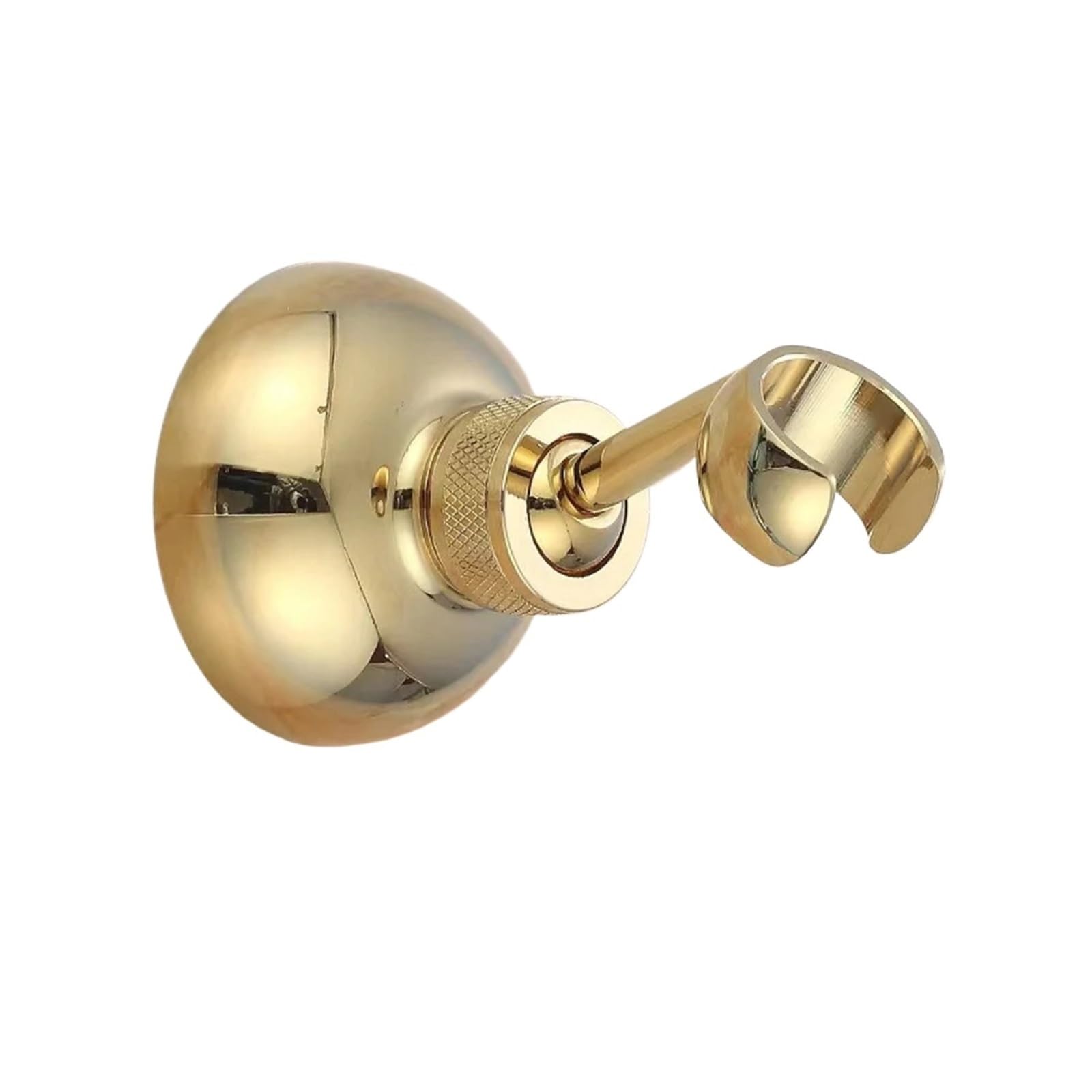 Mklhavb Gold Chrome And Black Plated Solid Brass Shower Holder Wall Mounted Hand Shower Holder Bracket Handheld Shower Bracket(Gold)