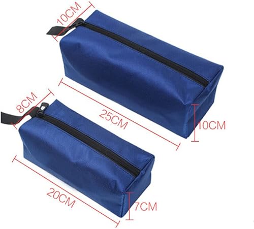 Miniatura 3 de 2 bolsas de almacenamiento de herramientas de lona portátil, bolsa de transporte, bolsa de transporte con cremallera y lazo para colgar (2 unidades,