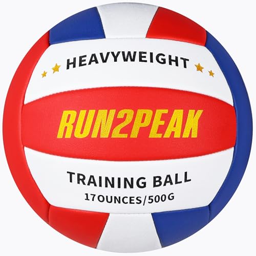 Image of RUN2PEAK Heavy Weight Volleyball Ball Official Size 5 Setter Training Volleyballs PU Practice Volley Balls for Indoor Rebounder Equipment Setters Weighted Volleyball Setting Trainer