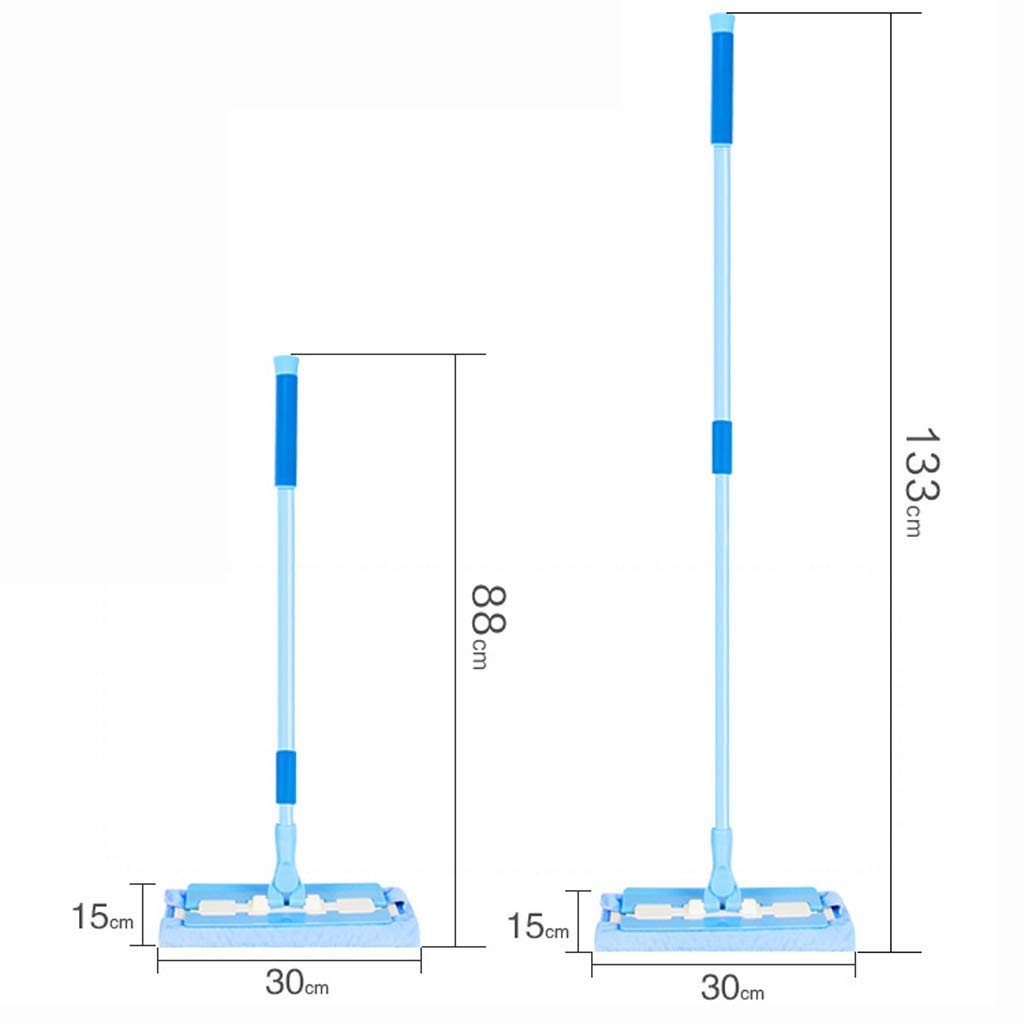 Trapeador de Microfibra Profesional, Mango de Acero Inoxidable, tamaño de Almohadilla, recambios de paño de Microfibra y 1 Estropajo para Eliminar la Suciedad incluidos