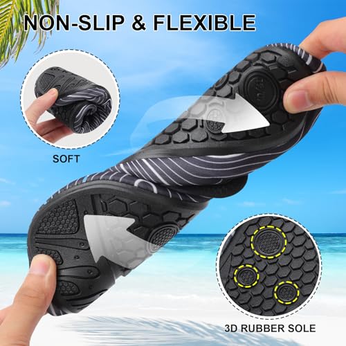 Mens Womens Barefoot Swim Shoes Quick-Dry Water Socks4