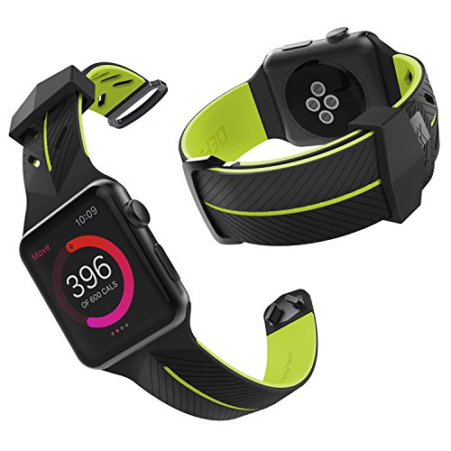 Raptic Action Band, Compatible With 42Mm Apple Watch - Replacement Band - Soft Silicone, Active Watch Band - Compatible With Apple Watch Series 1, Series 2, Series 3 And Nike+, [Black/Yellow] #TOP1