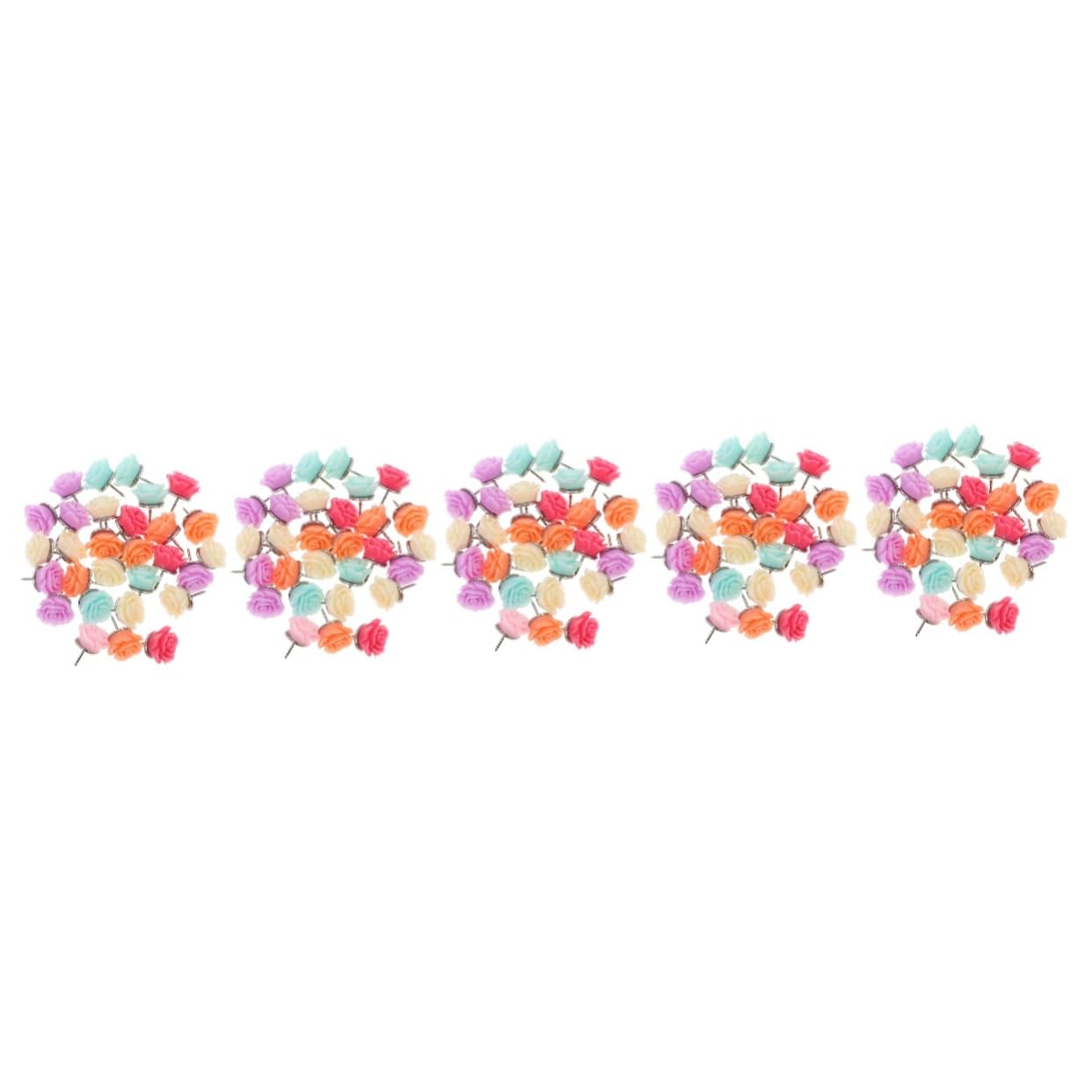 SHINEOFI 150stücke Delicate Flower Push Wiederverwendbare Reißnägel -Design Für Korktafeln Bastelprojekte Und Für Zuhause Und Büro Farben