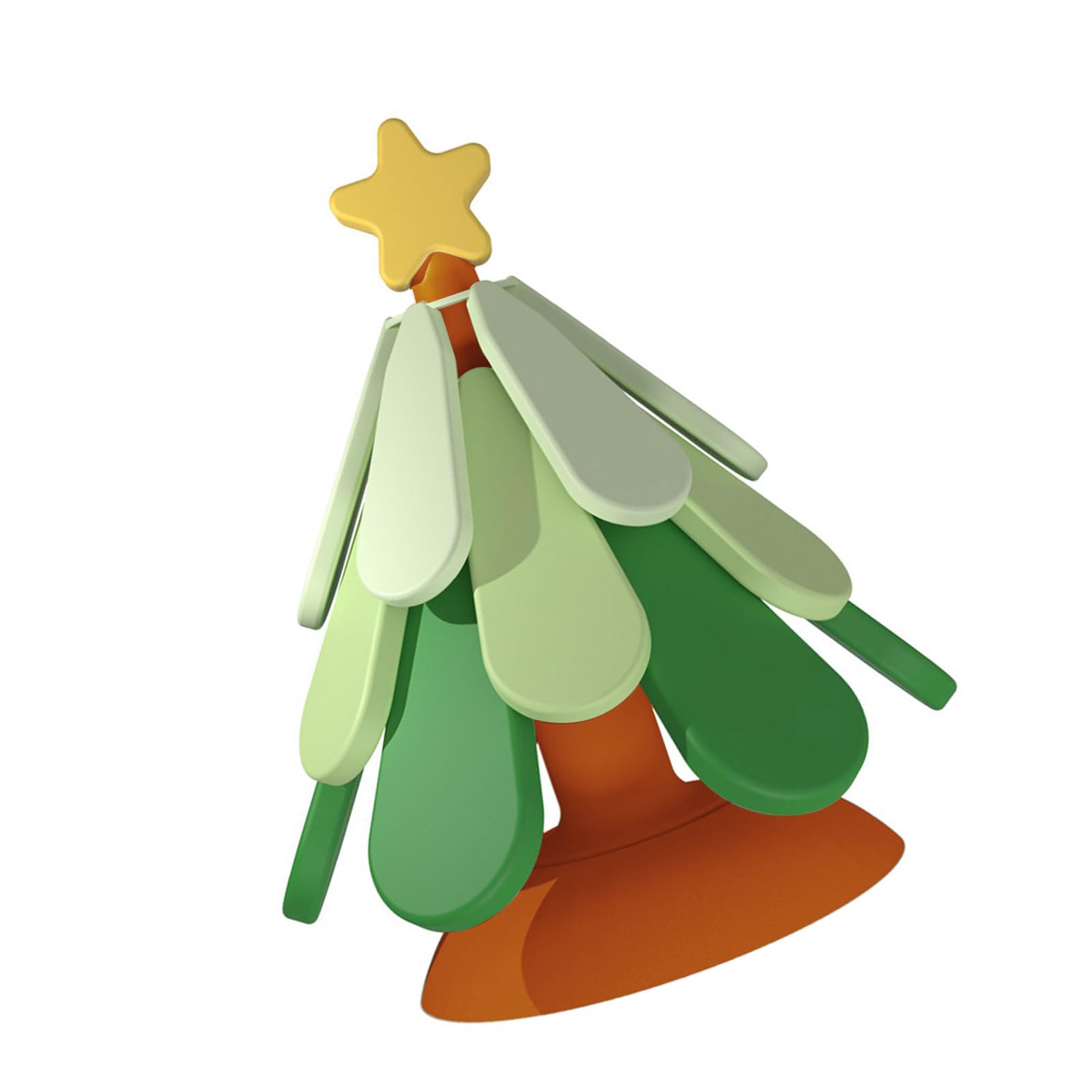 Carotoe Green Silicone Christmas Tree Coasters Trivets For Hot Dishes Holiday Table Decoration Foldable Placemats Set Table Mats