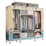 Organizador de tela plegable portátil – Diseño dividido para el hogar, estudio, hotel y habitación de alquiler – 145 x 45 x 172 cm