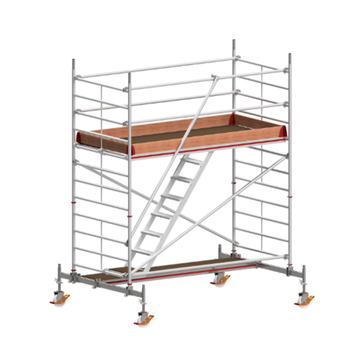 Hymer Treppen-Fahrgerüst mit Fahrtraversen 2,95x1,50m, Reichhöhe 4,6 m