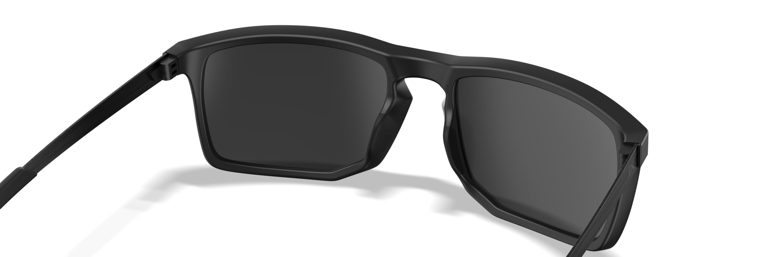Wiley X WX Axe Lunettes de soleil de sécurité pour homme incassables Protection UV pour combat, tir Captivate Verres gris polarisés Monture noire mate, Noir/blanc
