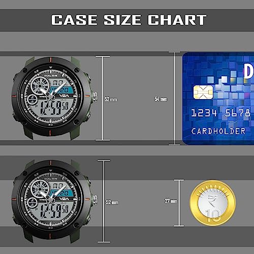V2A S-Shock Military Green Analog Digital Watch - Image 4