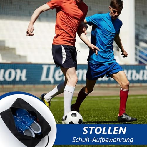 WISEPRO 2er-Set wasserfeste Reise-Schuhbeutel/Sportschuh-Taschen – Schuh-Organizer für Fußball & Golf, Gym – trennt Schuhe von Kleidung (Schwarz)
