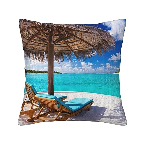 Housse de coussin imprimée tropicale velours côtelé de qualité supérieure pour lit et sofa