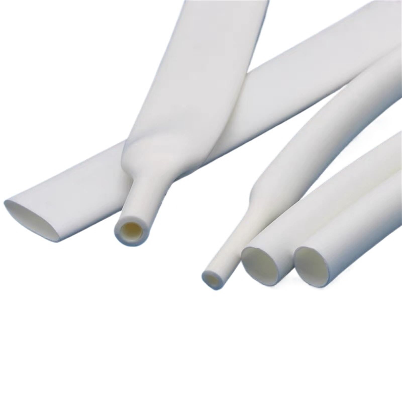 Tubo termorretráctil de poliolefina, negro, con pegamento, 10/50/100 m, 200 metros, 3:1, con relación de contracción variada, adhesivo for cable.(White,19.1mm,10m)