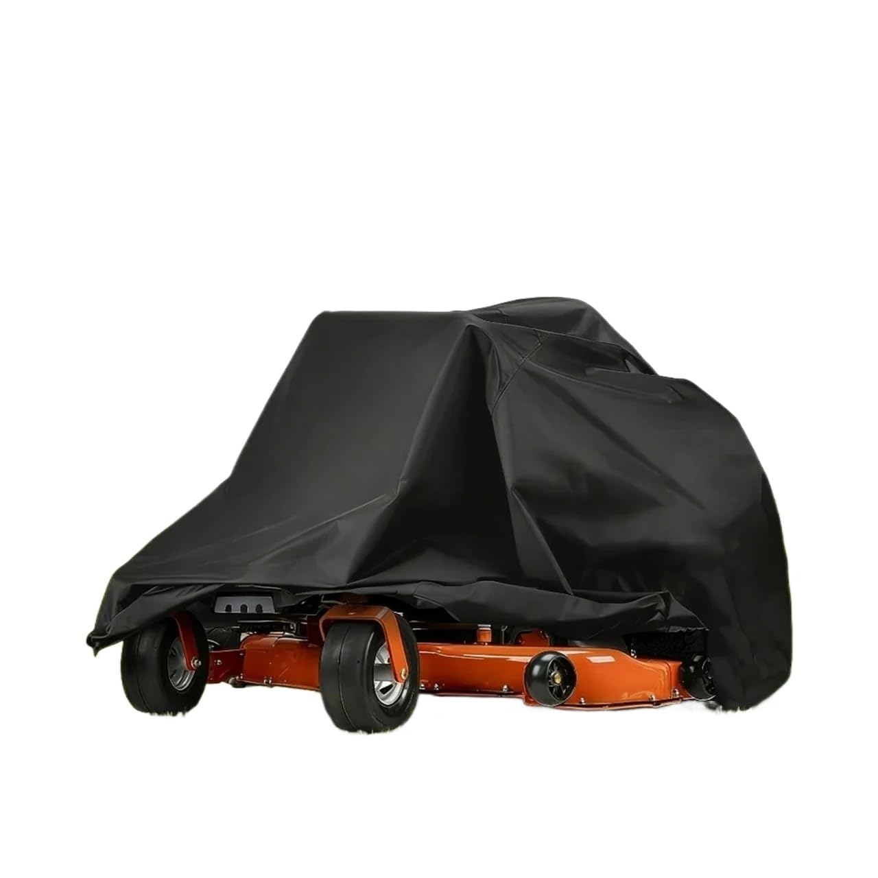 Zovloer Black Lawn Mower Cover Outdoor Riding Lawn Mower Cover 210D Oxford Fabric Dustproof Waterproof Sunproof Protector