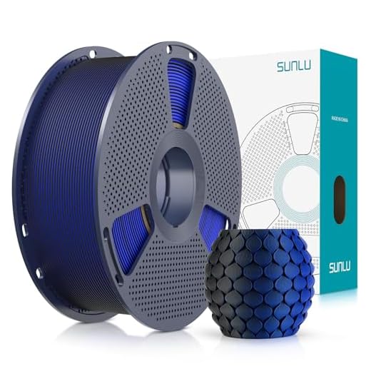 SUNLU Dual Color Matte PLA Filament 1.75mm, Matte 3D Printer PLA Filament, PLA Filament 1kg Spool (2.2lbs), Dimensional Accuracy +/- 0.02mm, Black Blue