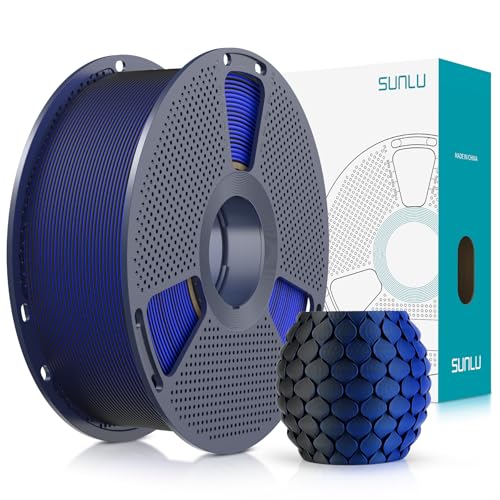 Image of SUNLU Dual Color Matte PLA Filament 1.75mm, Matte 3D Printer PLA Filament, PLA Filament 1kg Spool (2.2lbs), Dimensional Accuracy + /- 0.02mm, Black Blue