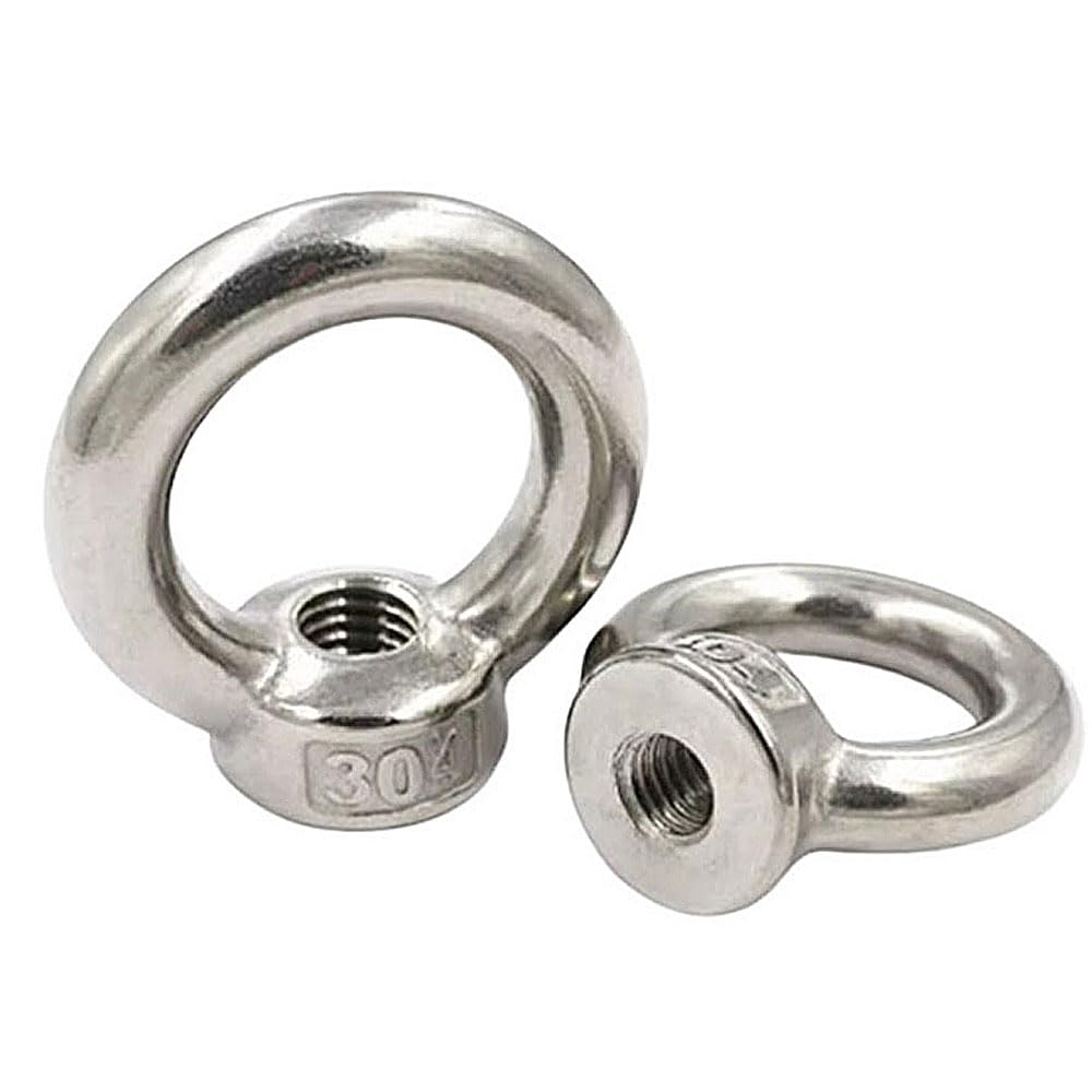 2 pcs of M14 304 Stainless Steel Ring Nut Lifting Eye Nut Lifting Ring Eye Bolt Female Threaded Eye Screw Bolts Fastener Hardware Eyebolt for Lifting Accessories