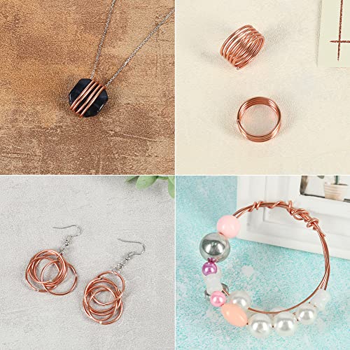Image of Tenn Well 15 Gauge Aluminum Wire, 164 Feet 1.5mm Bendable Metal Craft Wire for Jewelry Making, Beading, Sculpting and Bonsai Training (Copper)