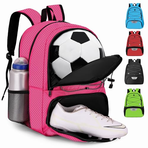 Image of Hsmihair Youth Soccer Bag-Soccer Backpack&Backpack for Football Basketball,with Ball Compartment Separate Cleat Package