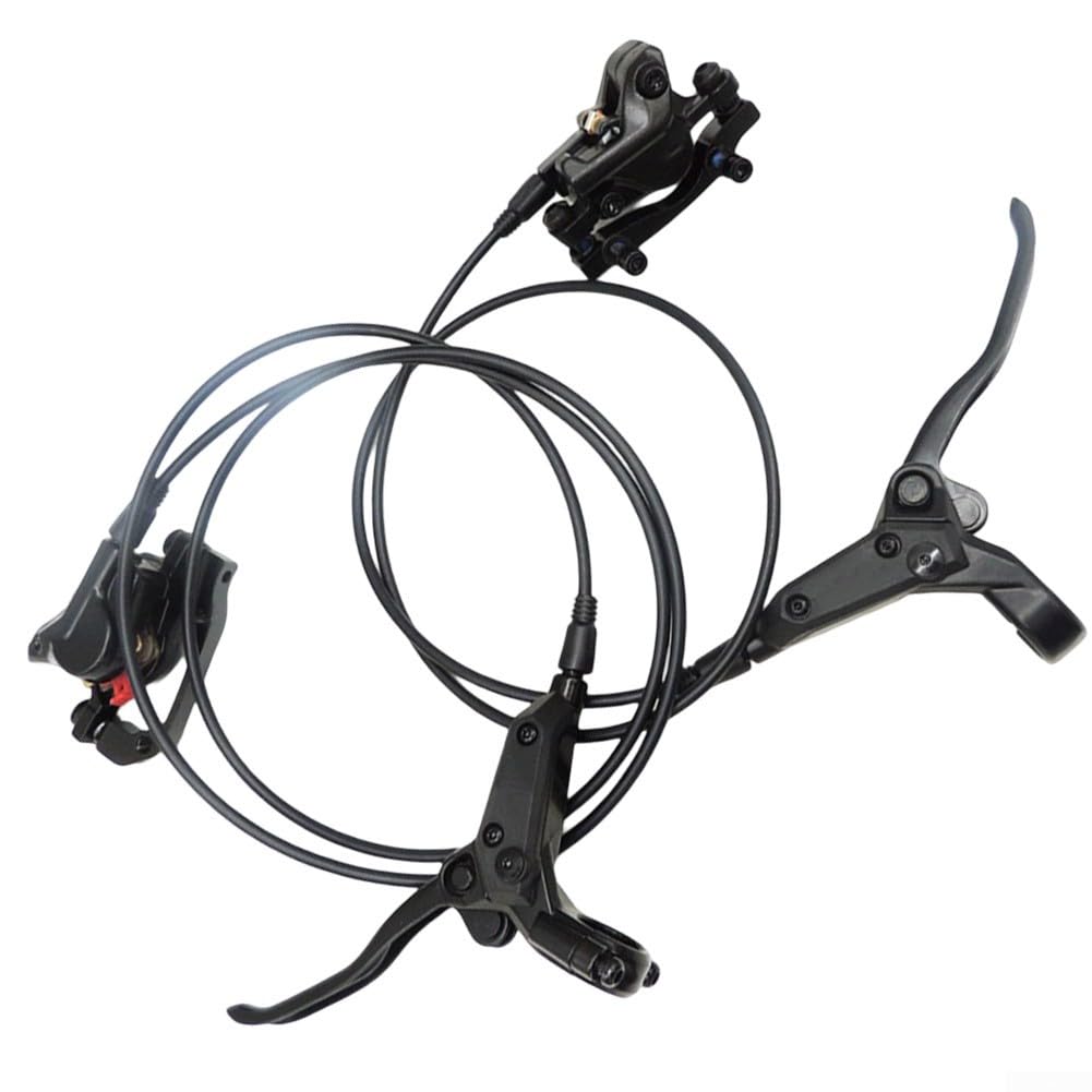 Eawfgtuw Mountain Bike Hydraulic Disc Brake System Optimized For Efficiency Mountain Bike Hydraulic Disc Brake Set, Left and Right with Aluminum Alloy Levers Calipers