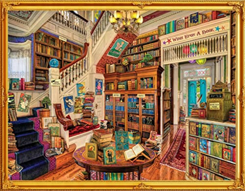 Artxfovy Stamped Cross Stitch Kits Beginners Full Range Of Embroidery Starter Kits For Adults Printed Cross Stitching Diy Needlepoint Kit 11Ct- (Bookstore 15.7×19.7 Inch) #TOP10