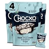 Chocxo Dark Chocolate Coconut Cups - Truly Indulgent, Low in Real Sugar, Organic, Non-GMO, Keto Certified, Certified Gluten Free and Kosher, No Artificial Sweeteners or Sugar Alcohols, Decadent 85%