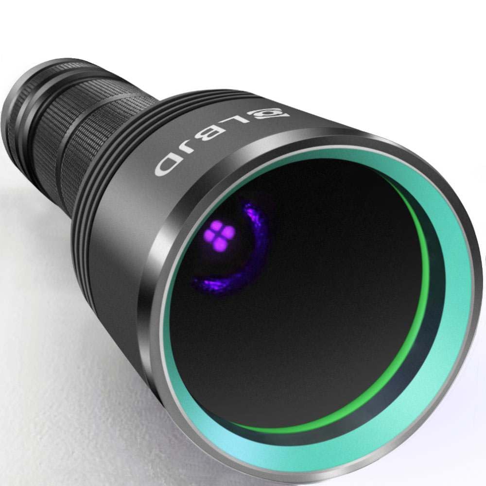 Black Light Flashlight, 365NM Rechargeable Filtered UV Flashlights with High Power Battery for pet Urine Detection, Resin Curing, Scorpions, Rocks Hunting, Car Leaks