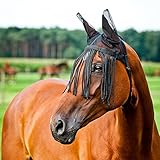 Horze Fly Veil - Ears - Size:Full Color:Black