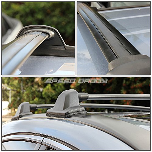 Pair Of Factory Style Roof Rack Top Rail Cross Bars Buggage Cargo Carrier Compatible With Honda Cr-V 2007-2011, Aluminum, Black Powdercoated #TOP7