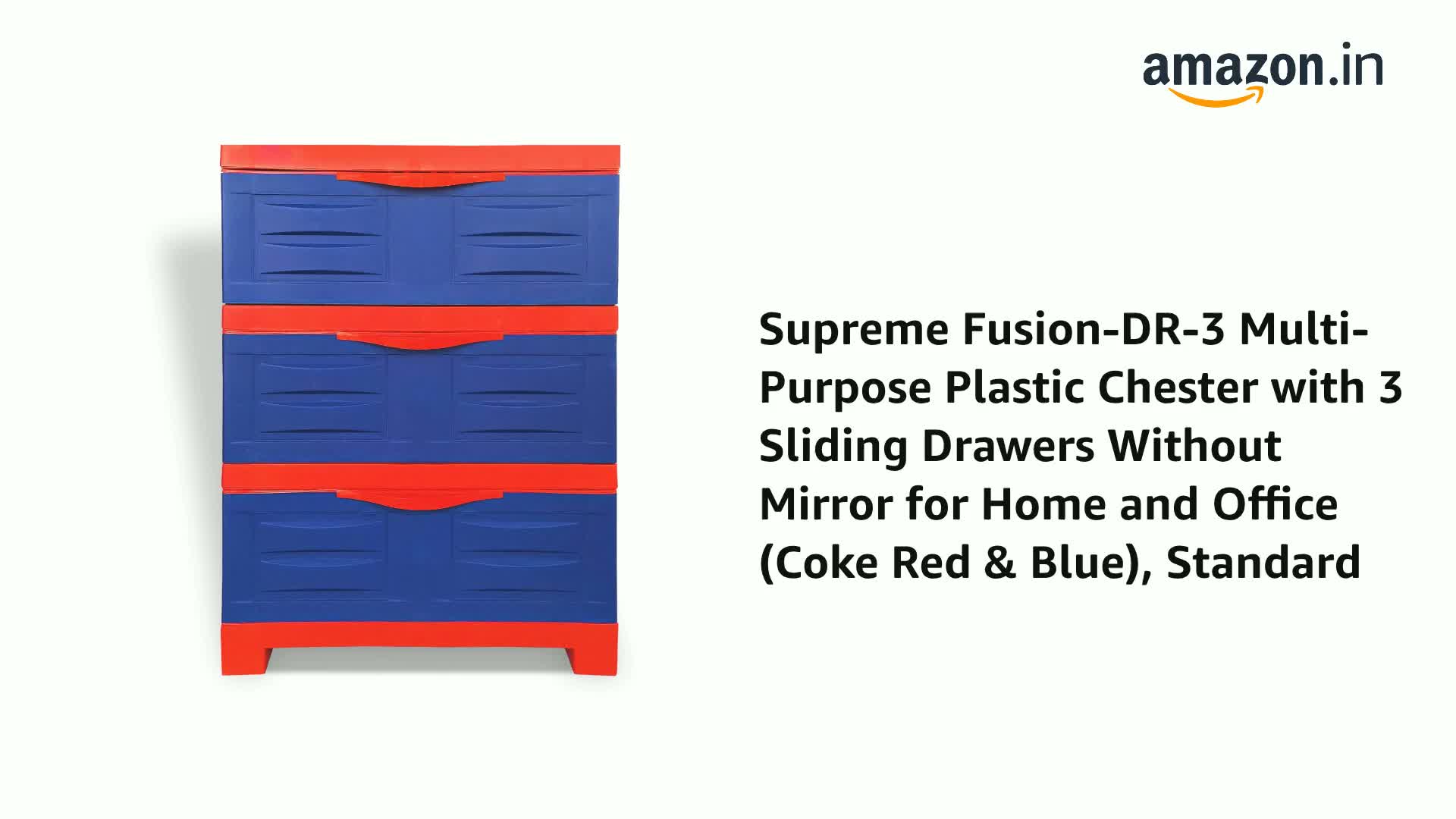 Supreme Fusion-DR-3 Multi-Purpose Plastic Chester with 3 Sliding