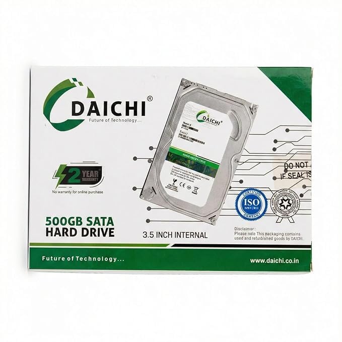 Image of 500GB SATA HDD 3.5 Inch Portable & Reliable Storage Hard Drive Desktop Surveillance Internal Hard Disk Drive Fast Data Transfer