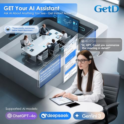 GetD AI Smart Glasses, Photochromic Lenses, Bluetooth Translation Glasses - image 3