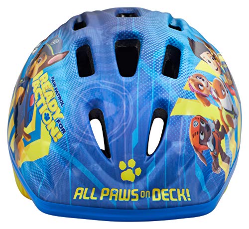 Nickelodeon Paw Patrol Kids Bike Helmet, Toddler 3-5 Years, Adjustable Fit, Vents, X-Small, All Paws Blue #TOP4