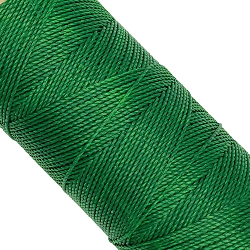 Linhasita Waxed Thread 100 g / 170 m Polyester 1 mm Thick Macrame, 30 Colours green, 170 metros / 100 gr