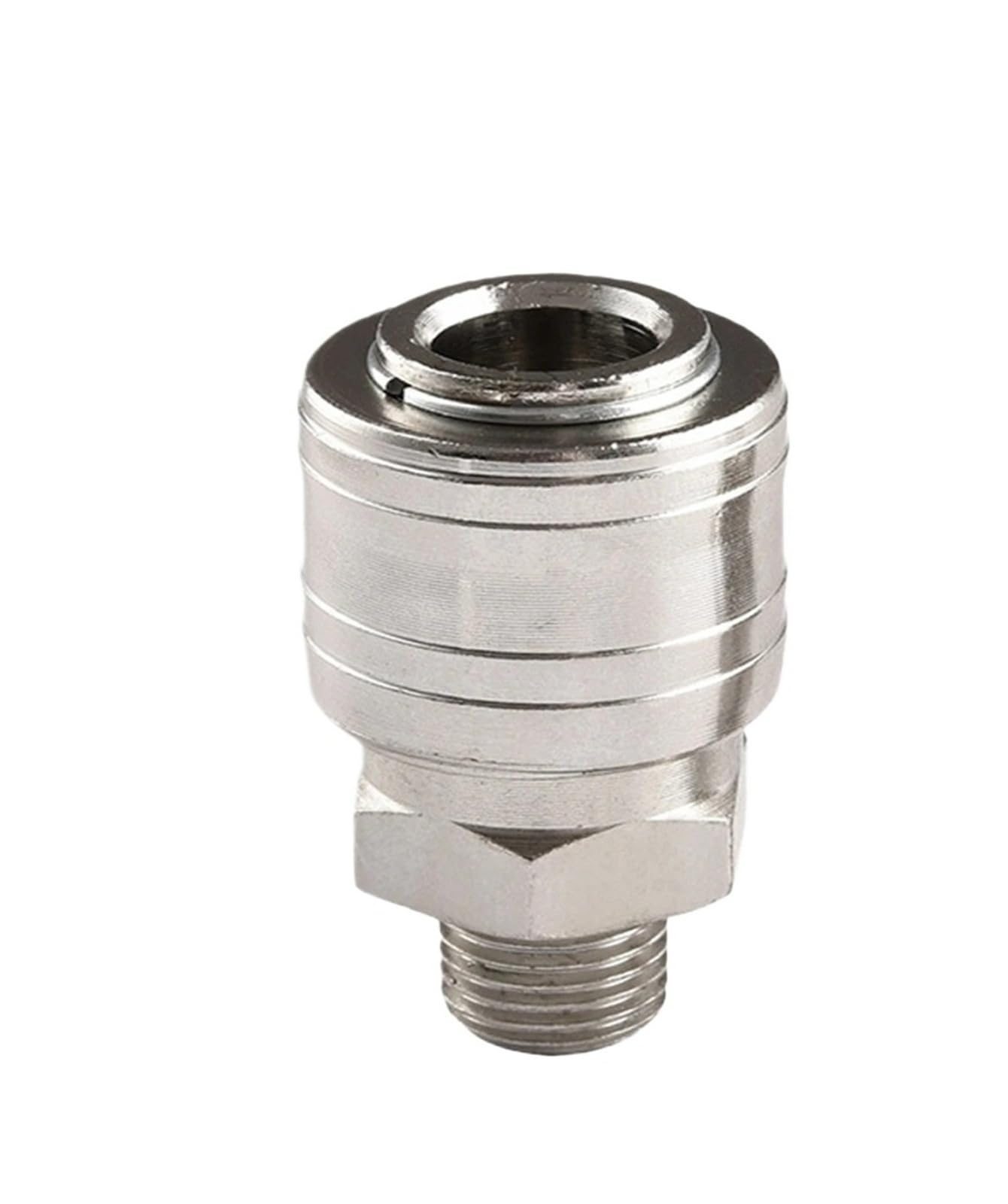 Conector rápido neumático de 1/4" con rosca macho y hembra para manguera