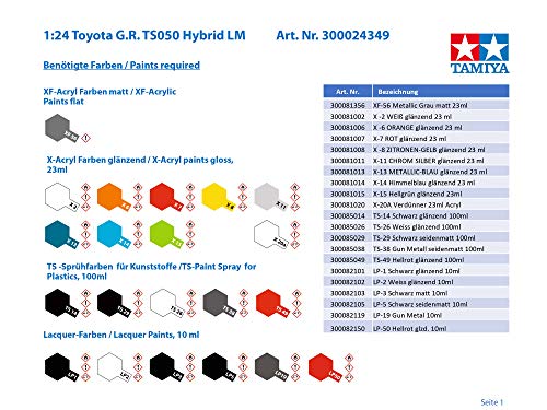 Tamiya 1/24 Toyota Gazoo Racing TS050 Kit Plástico miniatura 3