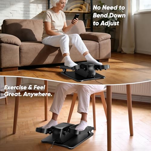 Image of Under Desk Elliptical Machine for Senior Mini Elliptical Leg Exerciser with Remote Quiet Portable Electric Seated Foot Pedal Exerciser for Home Office