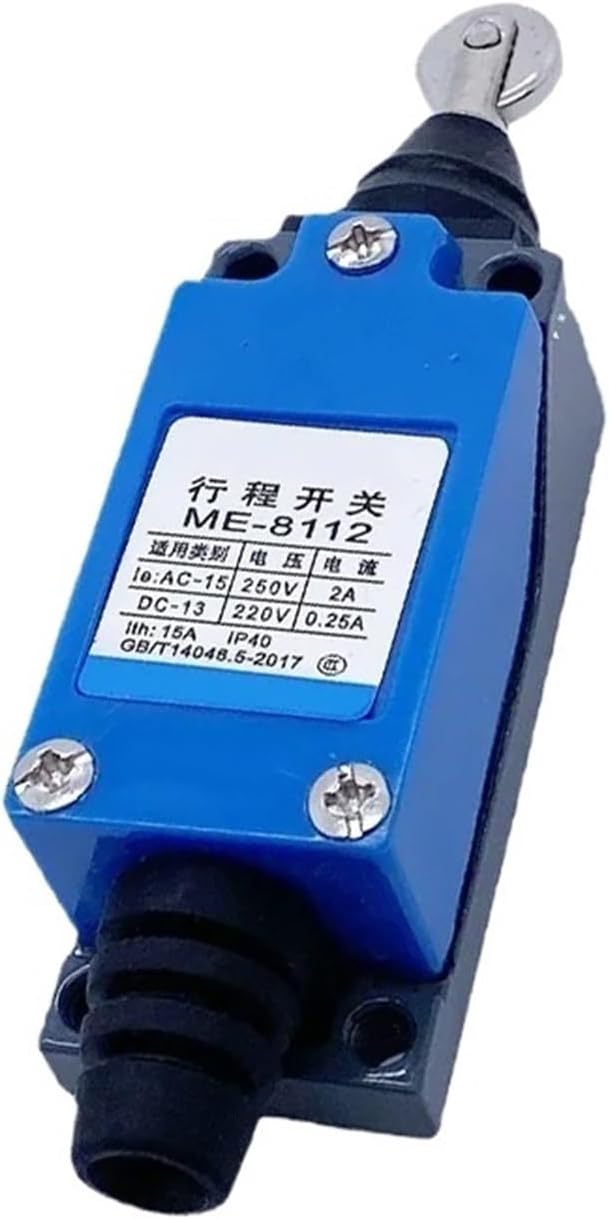 ME-8112 Micro Limit Switch IP40 Plunger Roller Power 1NO 1NC Momentary Reset 15A