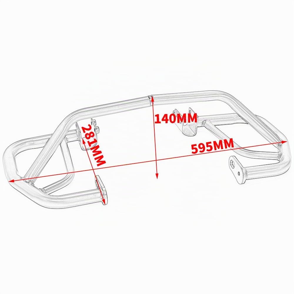 Pare Carter pour Rebel CMX 500 2017-2024 2025 2026 Garde Moteur Crash Bars Protection Latérales Pare-Chocs, Noir