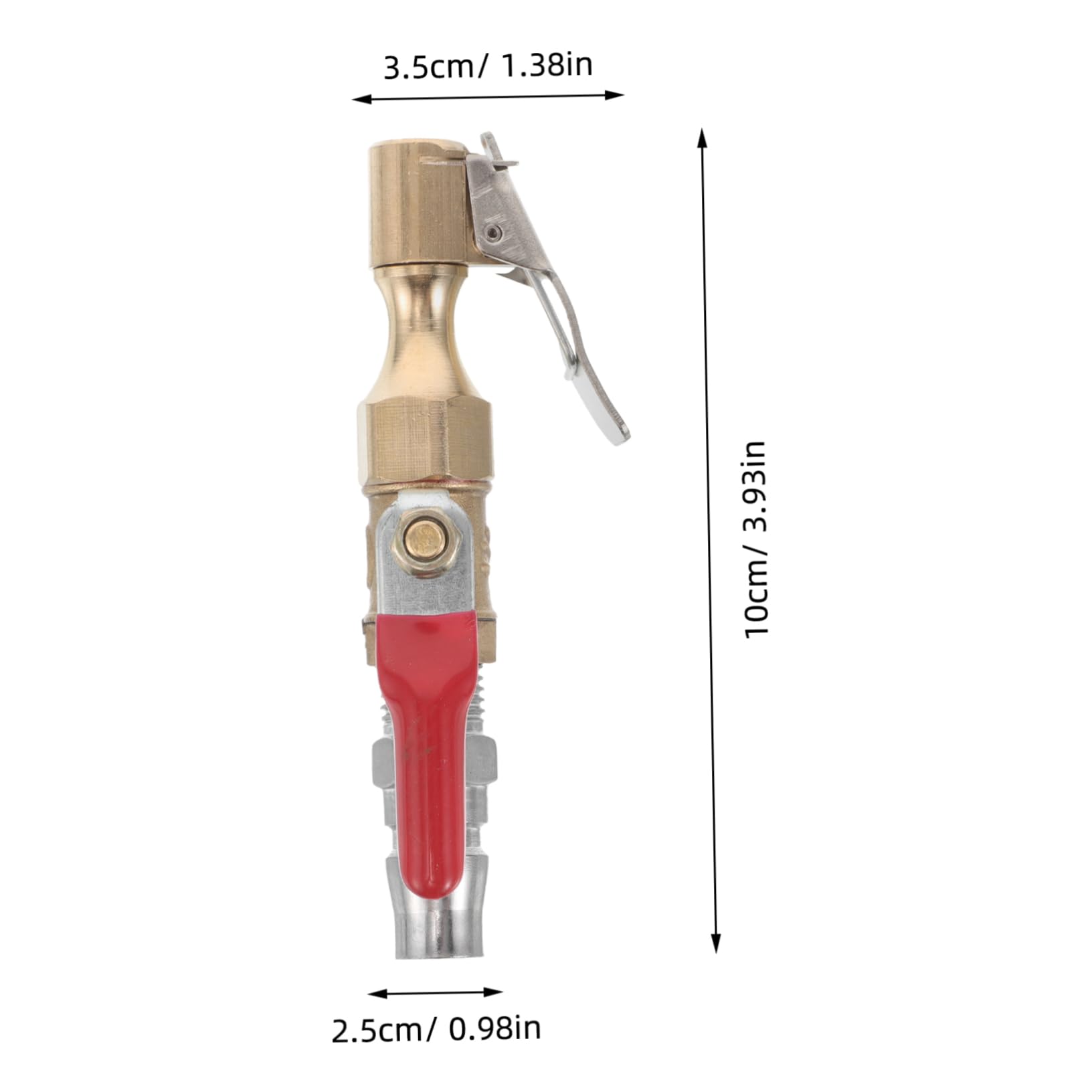 SEWOART Efficient Tire Maintenance Quick Inflation Switch Metal Air Chuck Clips on Tire Inflator Sturdy Construction Dust Removal Tool