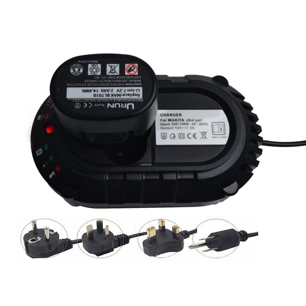 UniQMart Li-ion Battery Charger for 7.2V-10.8V Battery BL1013 BL7010 EU Plug